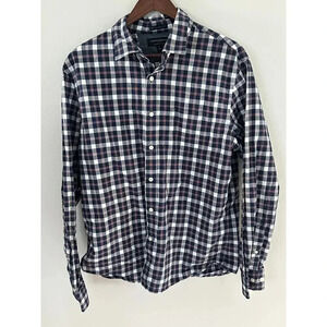 Banana Republic Untucked Slim Fit Plaid Shirt